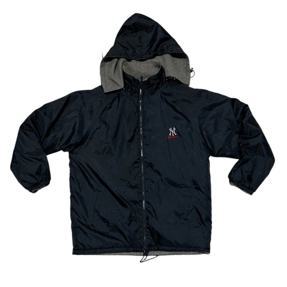 Vintage 90s NY Yankees 100% Duck Down Filled Full Zip‎ Jacket. Size XL